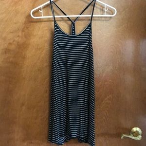 Black and white striped tank top